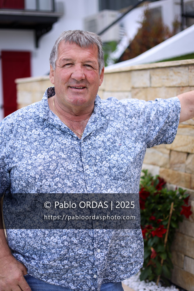Portrait de l'ancien joueur Pascal Ondarts, le 26 mai 2025 à Anglet, France (Photo Pablo ORDAS)