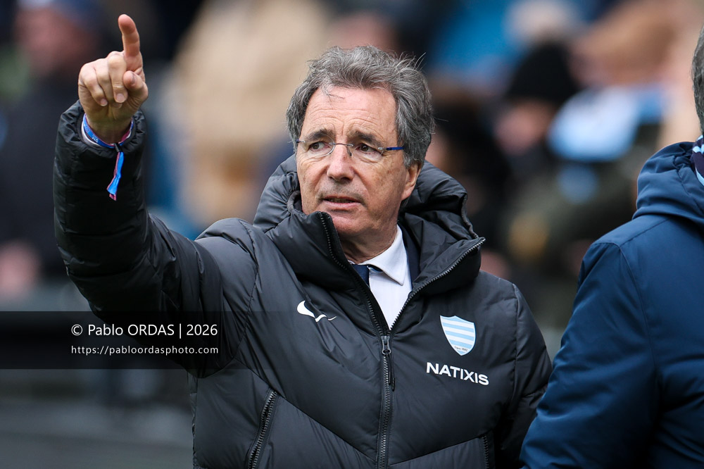 Arnaud Tourtoulou, lors du match de Top 14 entre l'Aviron bayonnais et le Racing 92, le 14 février 2026 au stade Jean Dauger de Bayonne, France (Photo Pablo ORDAS)