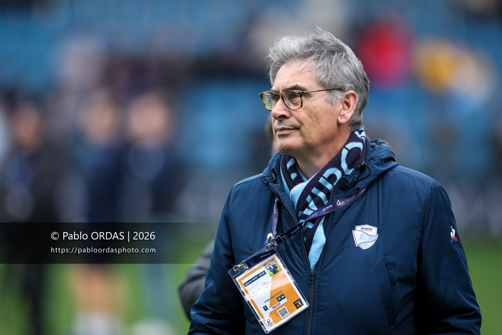 Benoit Thieullent, lors du match de Top 14 entre l'Aviron bayonnais et le Racing 92, le 14 février 2026 au stade Jean Dauger de Bayonne, France (Photo Pablo ORDAS)