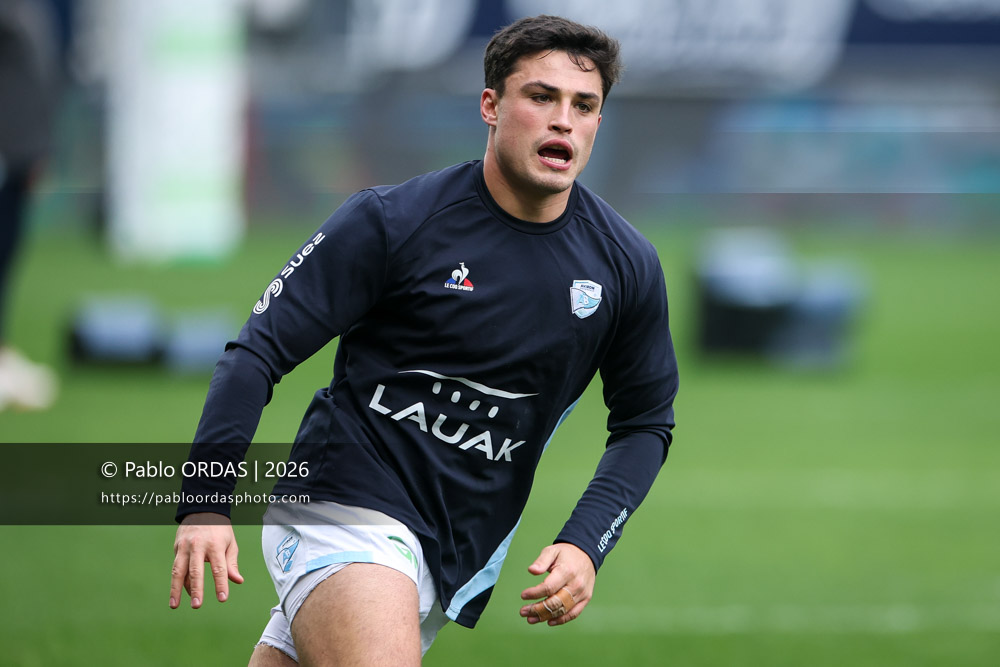 Guillaume Martocq, lors du match de Top 14 entre l'Aviron bayonnais et le Racing 92, le 14 février 2026 au stade Jean Dauger de Bayonne, France (Photo Pablo ORDAS)
