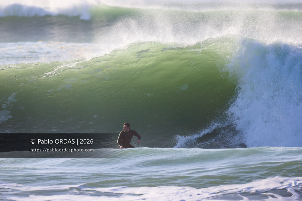 Lucas Espil, pendant la session du 23 février 2026 à Anglet, France (Photo Pablo ORDAS)