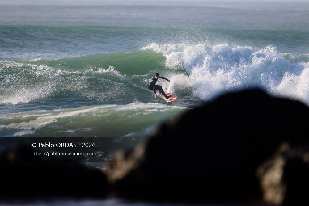 Mikel Moraiz, pendant la session du 23 février 2026 à Anglet, France (Photo Pablo ORDAS)