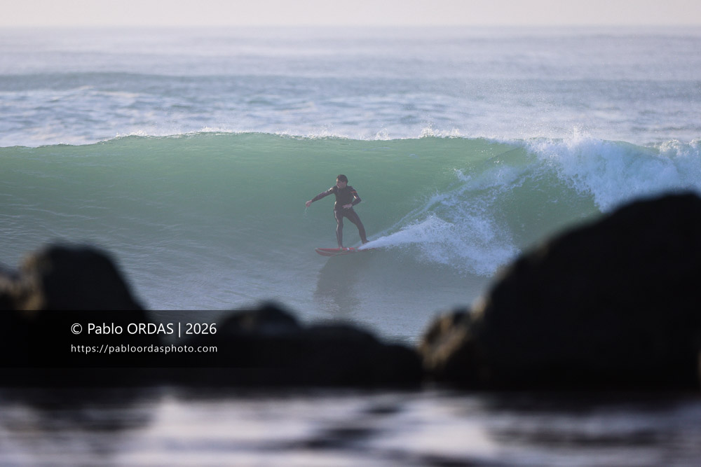 Mikel Moraiz, pendant la session du 23 février 2026 à Anglet, France (Photo Pablo ORDAS)