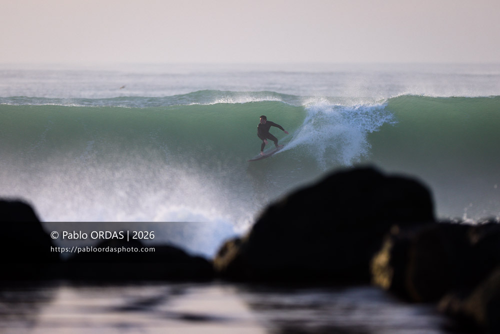 Lucas Espil, pendant la session du 23 février 2026 à Anglet, France (Photo Pablo ORDAS)