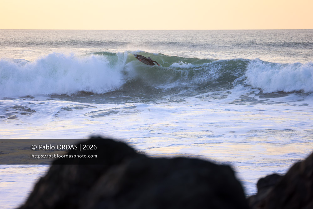 Eliott Coste, pendant la session du 25 février 2026 à Anglet, France (Photo Pablo ORDAS)