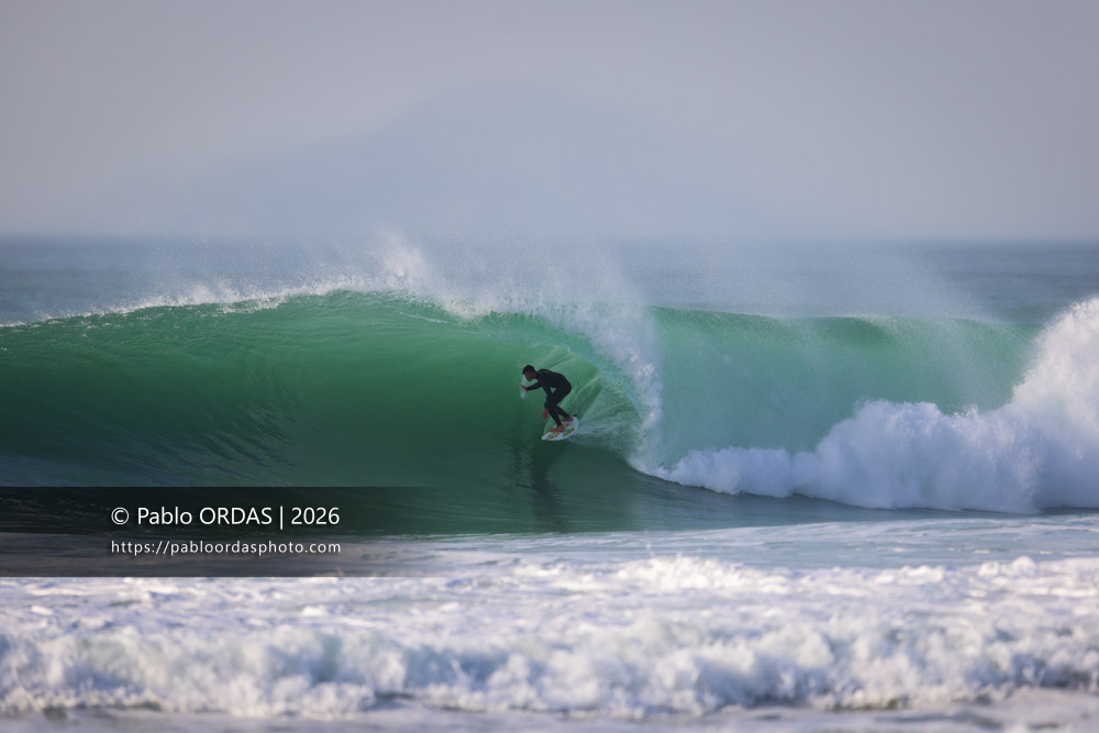 Léo De Sonis, pendant la session du 26 février 2026 à Anglet, France (Photo Pablo ORDAS)