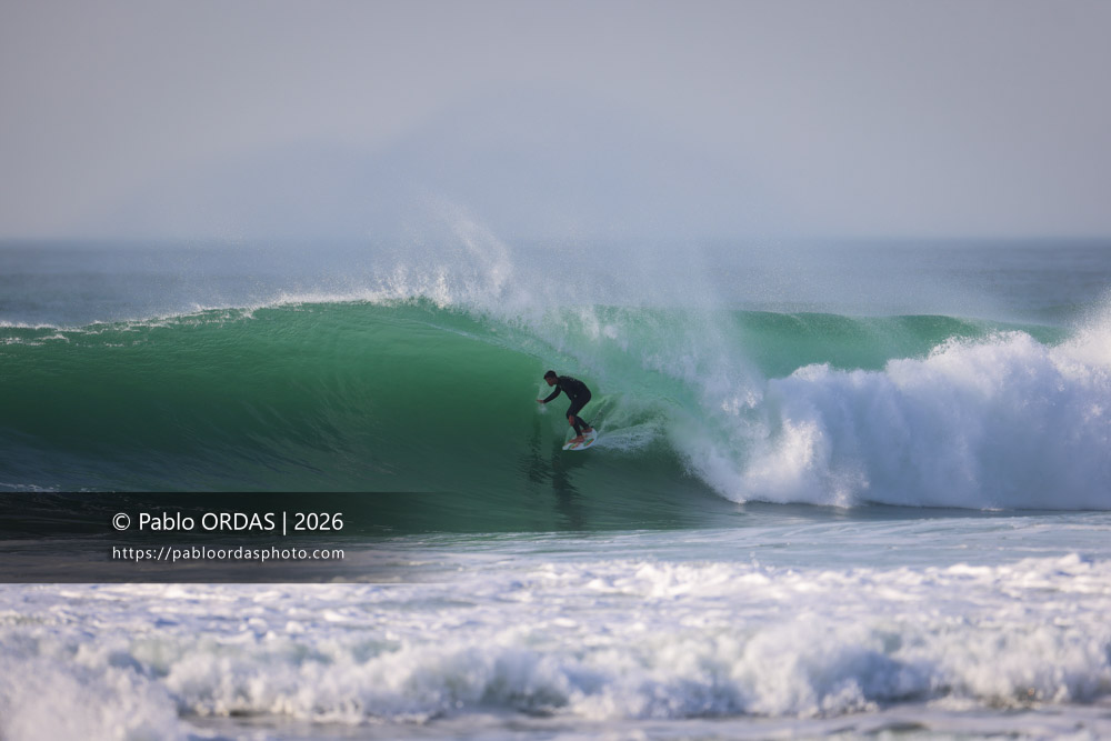 Léo De Sonis, pendant la session du 26 février 2026 à Anglet, France (Photo Pablo ORDAS)