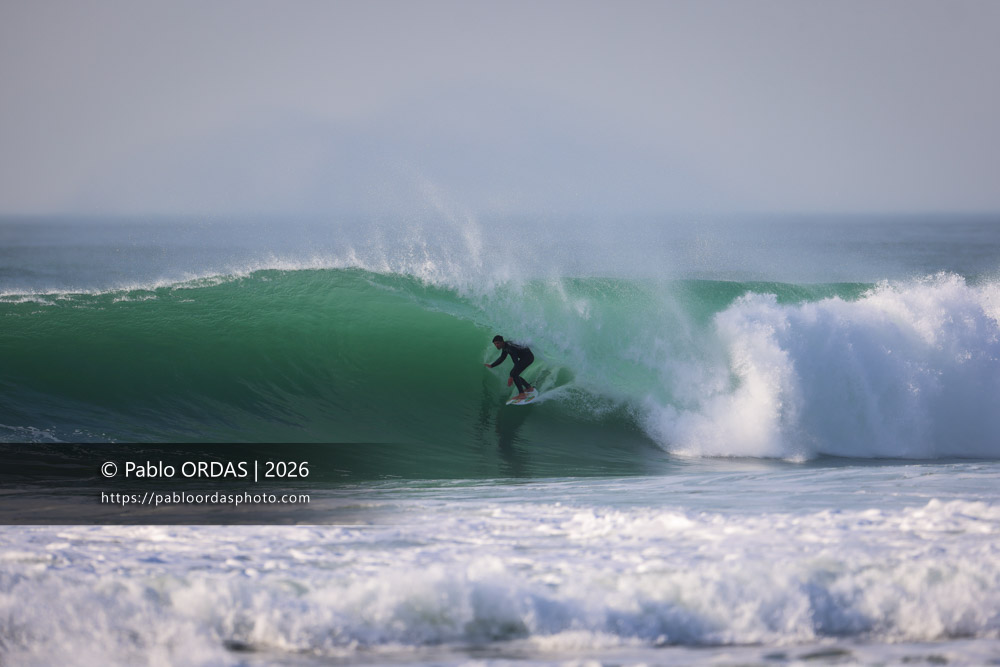 Léo De Sonis, pendant la session du 26 février 2026 à Anglet, France (Photo Pablo ORDAS)