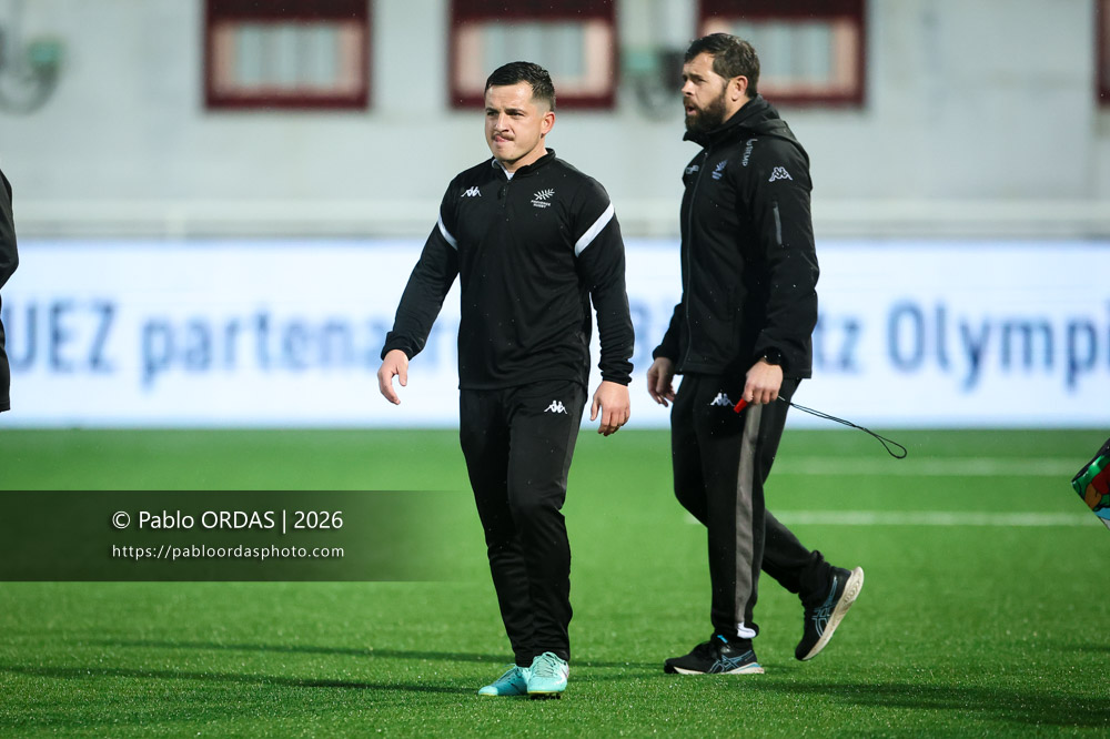 Joris Cazenave, lors du match de Pro D2 entre le Biarritz olympique et Provence Rugby, le 6 mars 2026 au stade Aguiléra de Biarritz, France (Photo Pablo ORDAS)