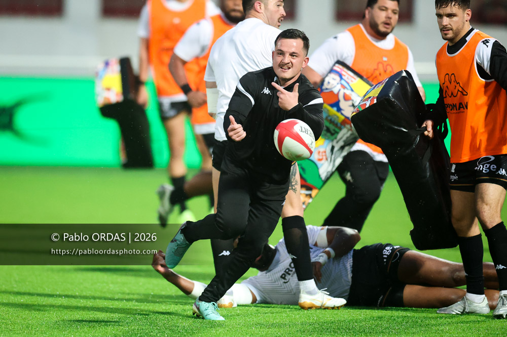 Joris Cazenave, lors du match de Pro D2 entre le Biarritz olympique et Provence Rugby, le 6 mars 2026 au stade Aguiléra de Biarritz, France (Photo Pablo ORDAS)