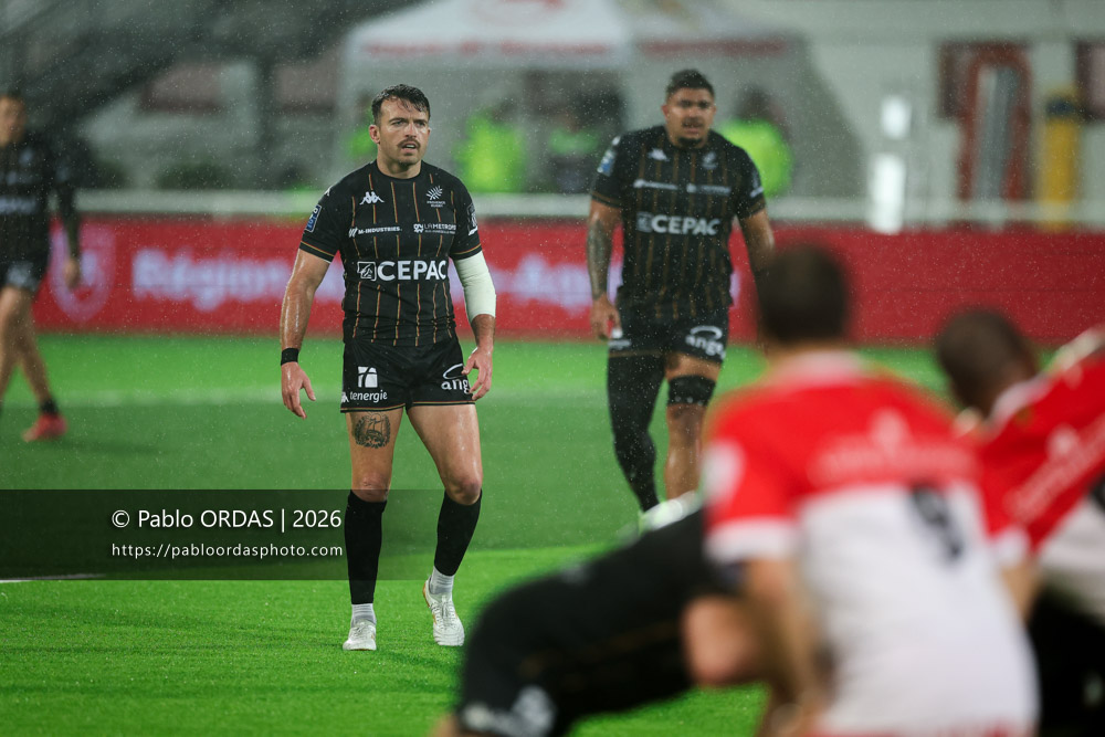 Pierre Lucas, lors du match de Pro D2 entre le Biarritz olympique et Provence Rugby, le 6 mars 2026 au stade Aguiléra de Biarritz, France (Photo Pablo ORDAS)