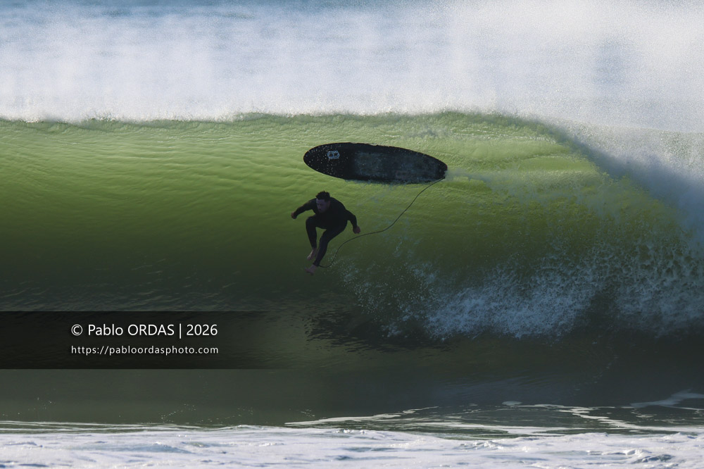 Lucas Espil, pendant la session du 18 mars 2026 à Anglet, France (Photo Pablo ORDAS)