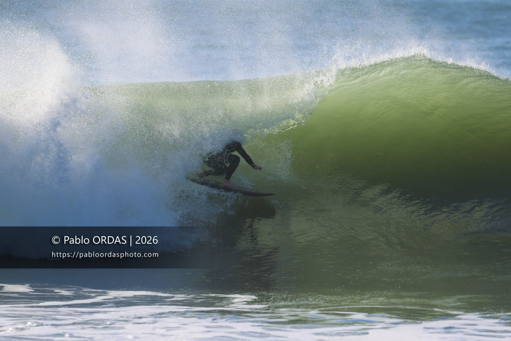 Lucas Espil, pendant la session du 18 mars 2026 à Anglet, France (Photo Pablo ORDAS)