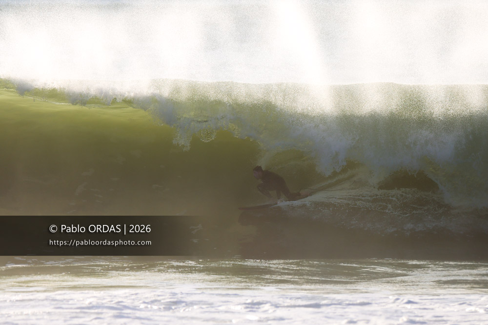 Lucas Espil, pendant la session du 18 mars 2026 à Anglet, France (Photo Pablo ORDAS)