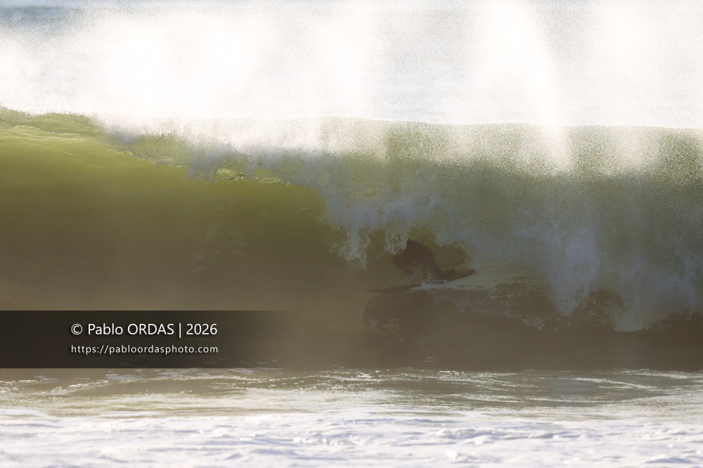 Lucas Espil, pendant la session du 18 mars 2026 à Anglet, France (Photo Pablo ORDAS)