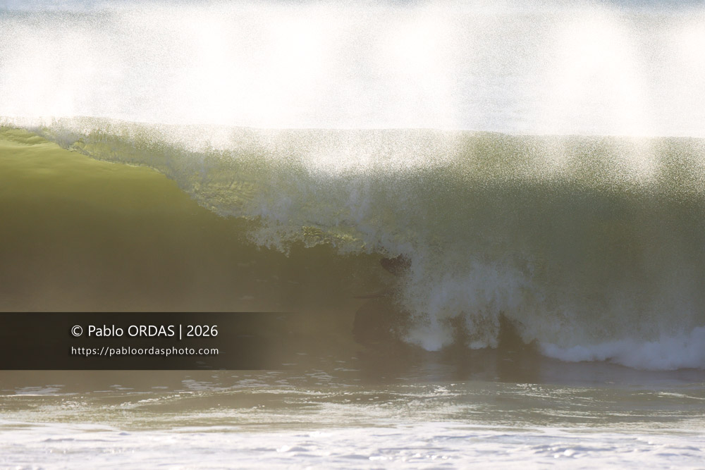 Lucas Espil, pendant la session du 18 mars 2026 à Anglet, France (Photo Pablo ORDAS)