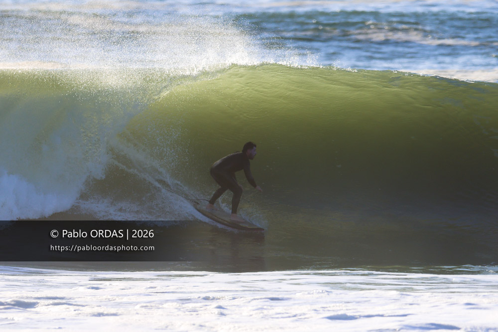 Lucas Espil, pendant la session du 18 mars 2026 à Anglet, France (Photo Pablo ORDAS)