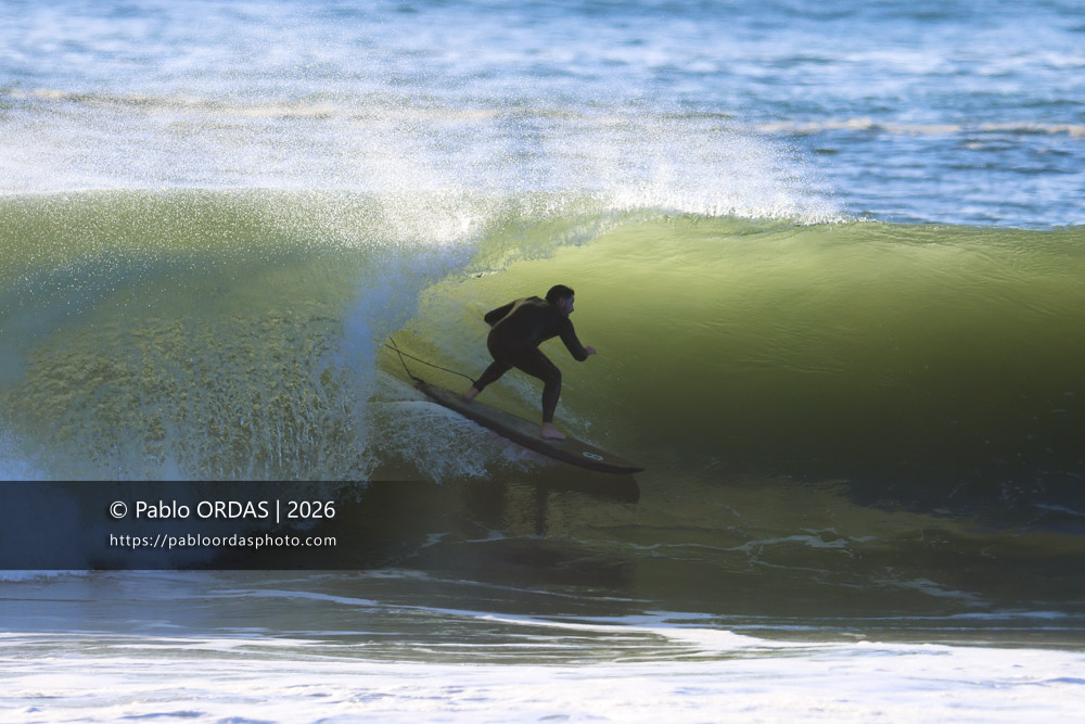 Lucas Espil, pendant la session du 18 mars 2026 à Anglet, France (Photo Pablo ORDAS)