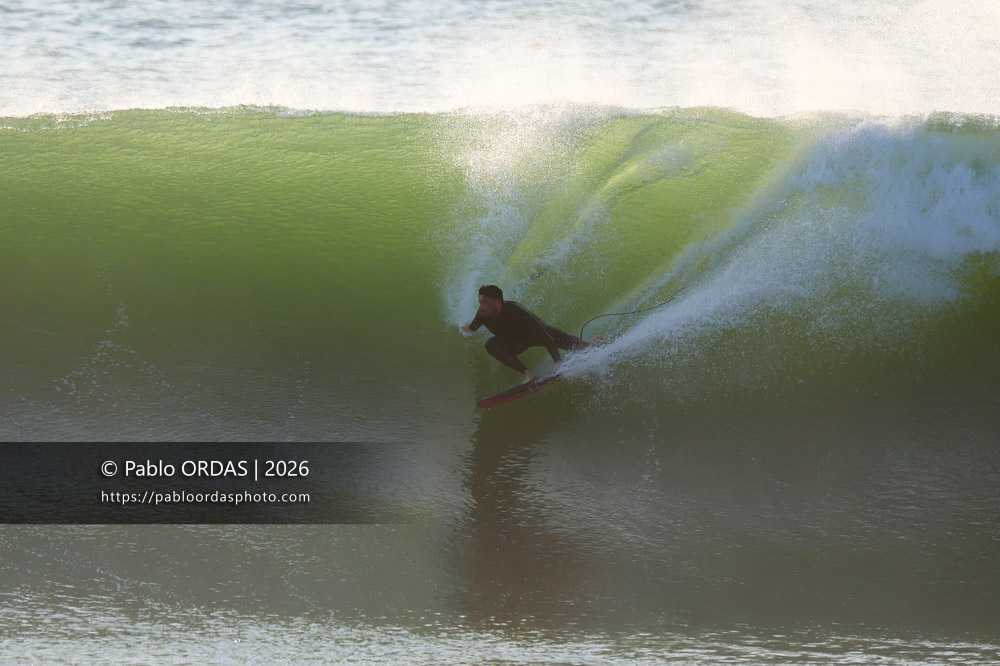 Lucas Espil, pendant la session du 19 mars 2026 à Anglet, France (Photo Pablo ORDAS)