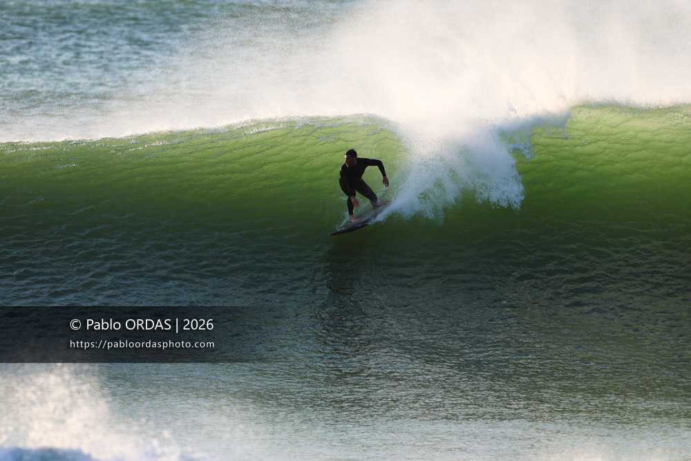Lucas Espil, pendant la session du 19 mars 2026 à Anglet, France (Photo Pablo ORDAS)