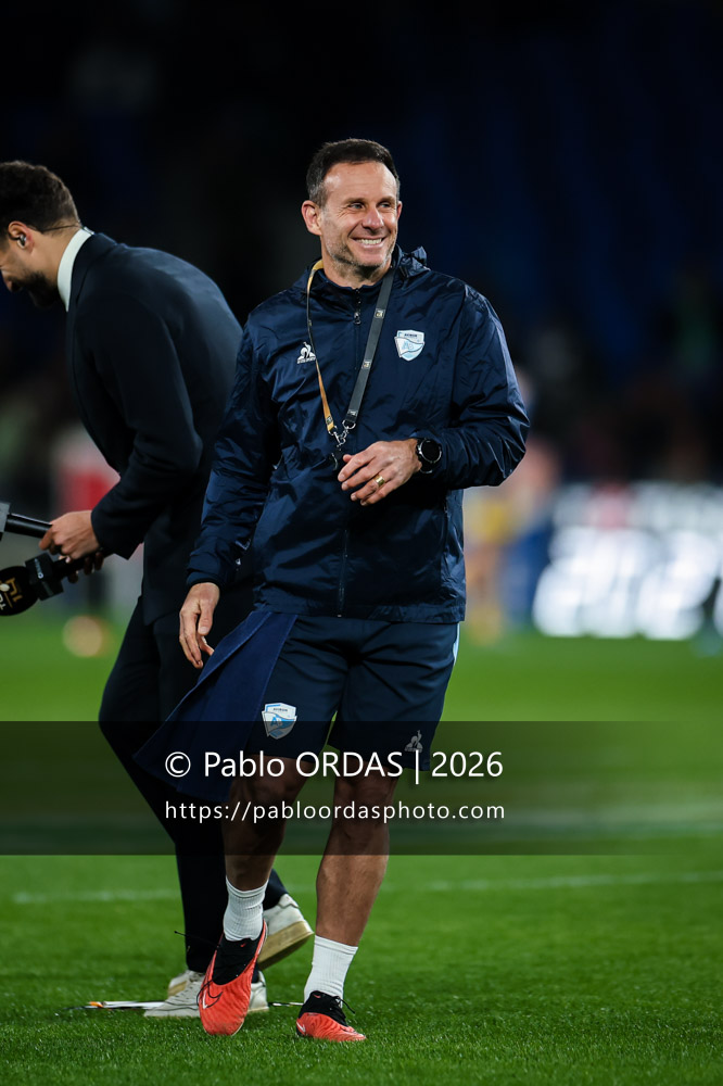 Gerard Fraser, lors du match de Top 14 entre l'Aviron bayonnais et le Stade rochelais, le 28 mars 2026 au stade Anoeta de Saint-Sébastien, Espagne (Photo Pablo ORDAS)