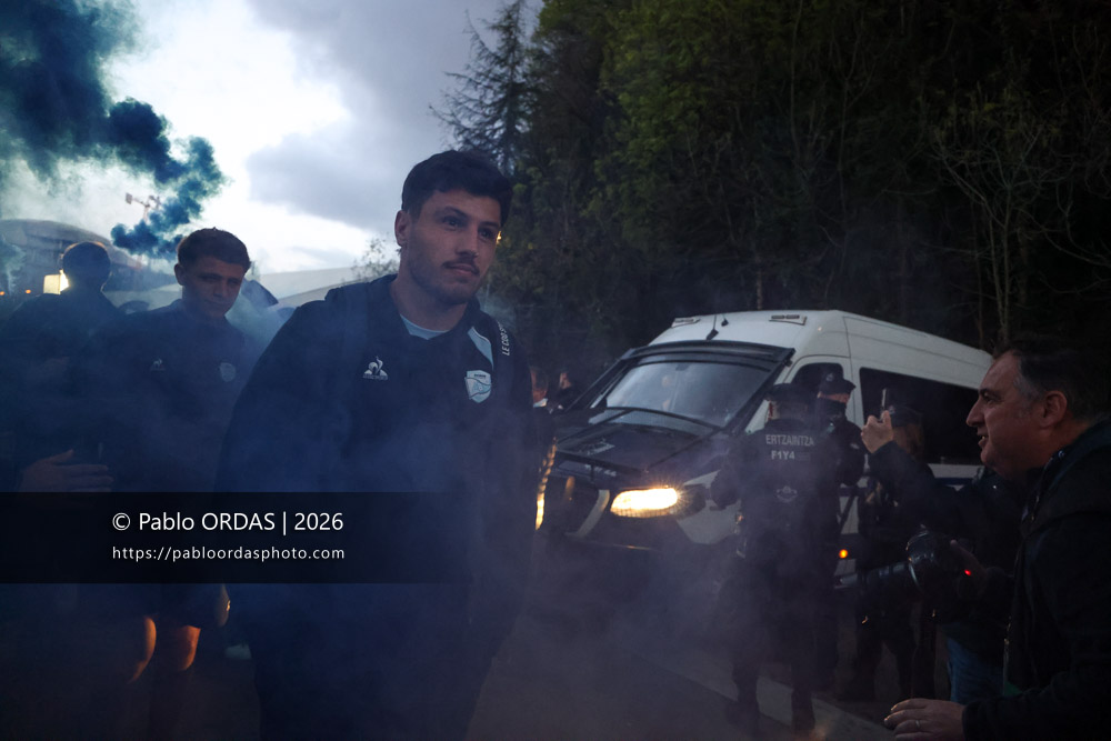 Yohan Orabé, lors du match de Top 14 entre l'Aviron bayonnais et le Stade rochelais, le 28 mars 2026 au stade Anoeta de Saint-Sébastien, Espagne (Photo Pablo ORDAS)