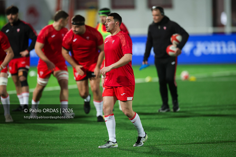 Edgar Retière, lors du match de Pro D2 entre le Biarritz olympique et Vannes, le 21 février 2026 au stade Aguiléra de Biarritz, France (Photo Pablo ORDAS)