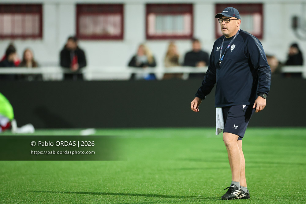 Jean-Noël Spitzer, lors du match de Pro D2 entre le Biarritz olympique et Vannes, le 21 février 2026 au stade Aguiléra de Biarritz, France (Photo Pablo ORDAS)