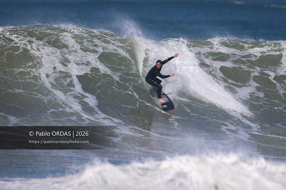 Lucas Espil, pendant la session du 1er mars 2026 à Anglet, France (Photo Pablo ORDAS)