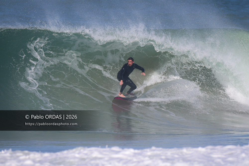 Lucas Espil, pendant la session du 1er mars 2026 à Anglet, France (Photo Pablo ORDAS)