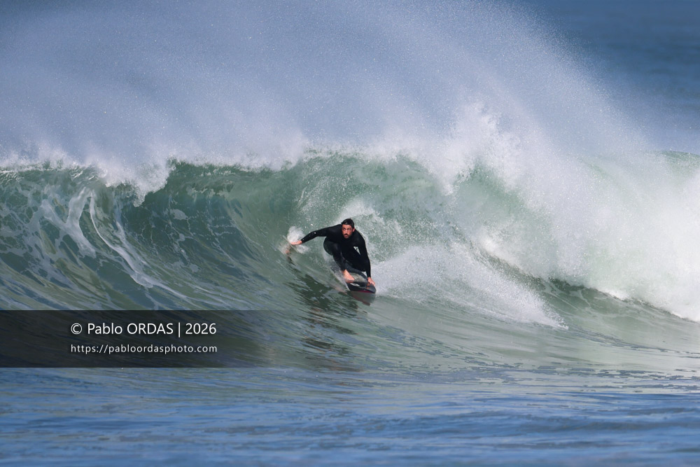 Lucas Espil, pendant la session du 1er mars 2026 à Anglet, France (Photo Pablo ORDAS)