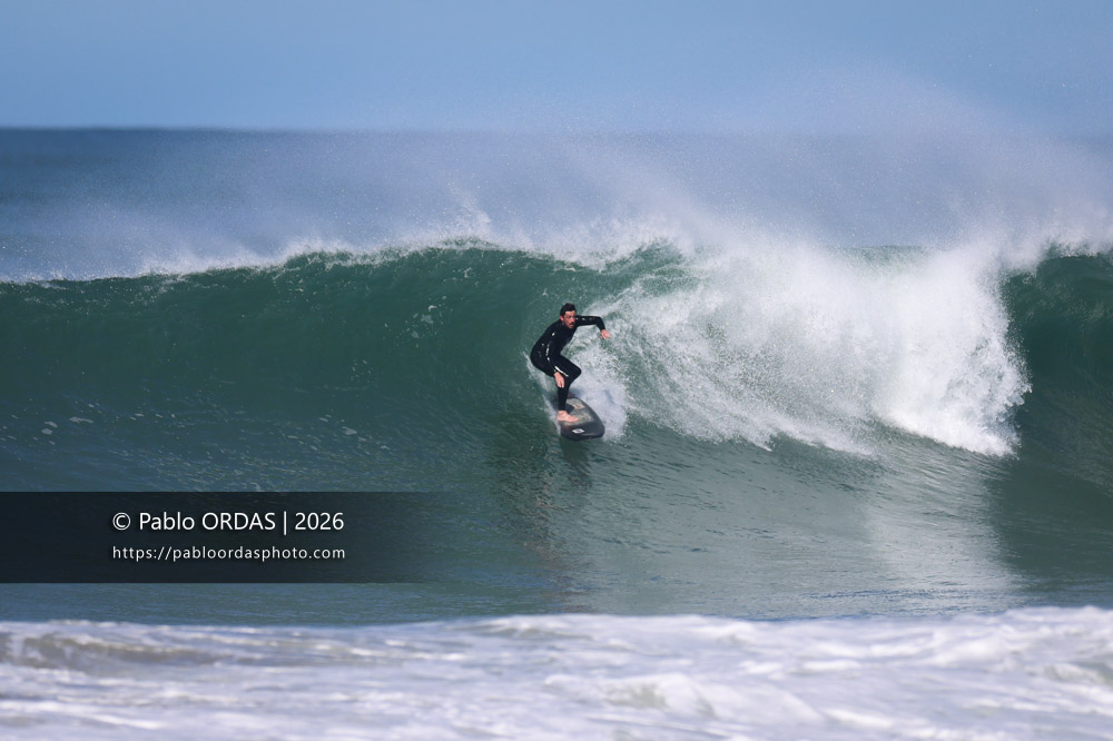 Lucas Espil, pendant la session du 1er mars 2026 à Anglet, France (Photo Pablo ORDAS)
