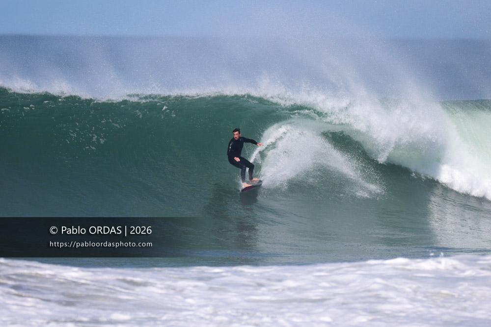 Lucas Espil, pendant la session du 1er mars 2026 à Anglet, France (Photo Pablo ORDAS)