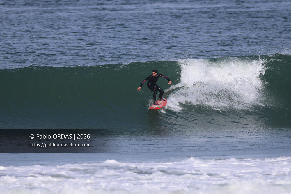 Mikel Moraiz, pendant la session du 2 mars 2026 à Anglet, France (Photo Pablo ORDAS)