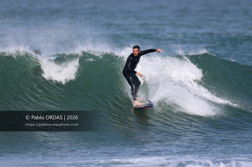Lucas Espil, pendant la session du 2 mars 2026 à Anglet, France (Photo Pablo ORDAS)