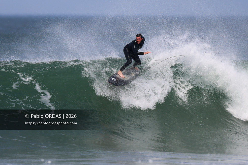Lucas Espil, pendant la session du 2 mars 2026 à Anglet, France (Photo Pablo ORDAS)