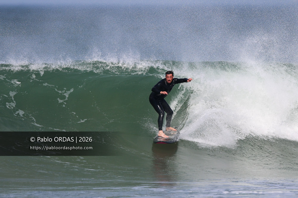 Lucas Espil, pendant la session du 2 mars 2026 à Anglet, France (Photo Pablo ORDAS)