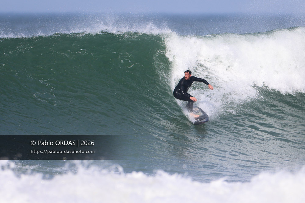 Lucas Espil, pendant la session du 2 mars 2026 à Anglet, France (Photo Pablo ORDAS)