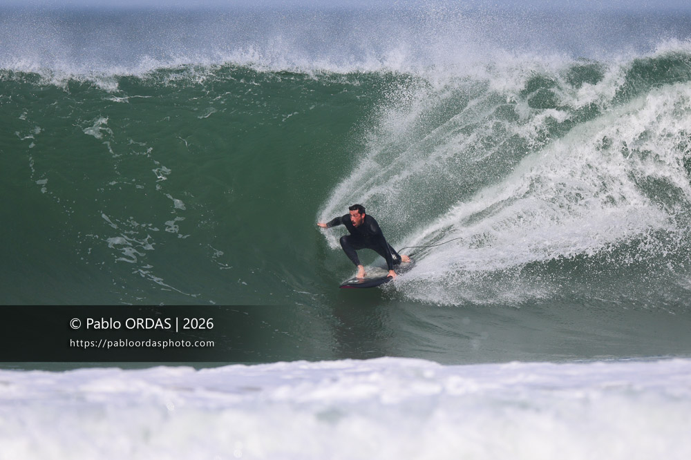 Lucas Espil, pendant la session du 2 mars 2026 à Anglet, France (Photo Pablo ORDAS)