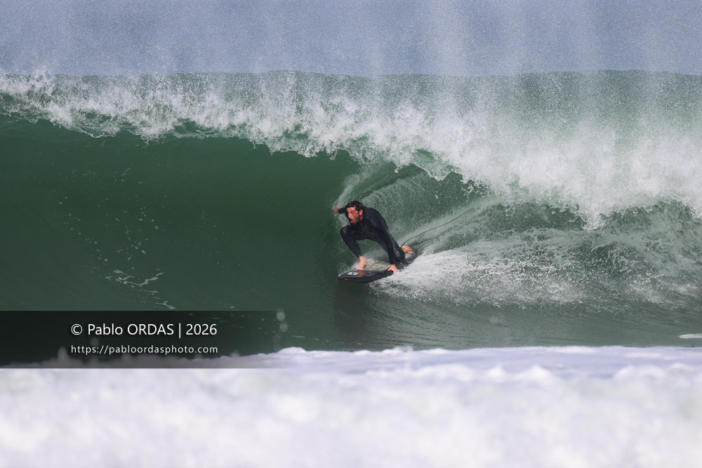 Lucas Espil, pendant la session du 2 mars 2026 à Anglet, France (Photo Pablo ORDAS)