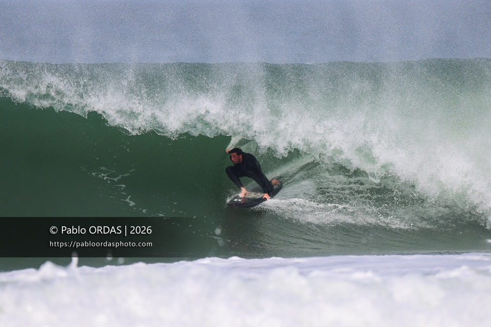 Lucas Espil, pendant la session du 2 mars 2026 à Anglet, France (Photo Pablo ORDAS)