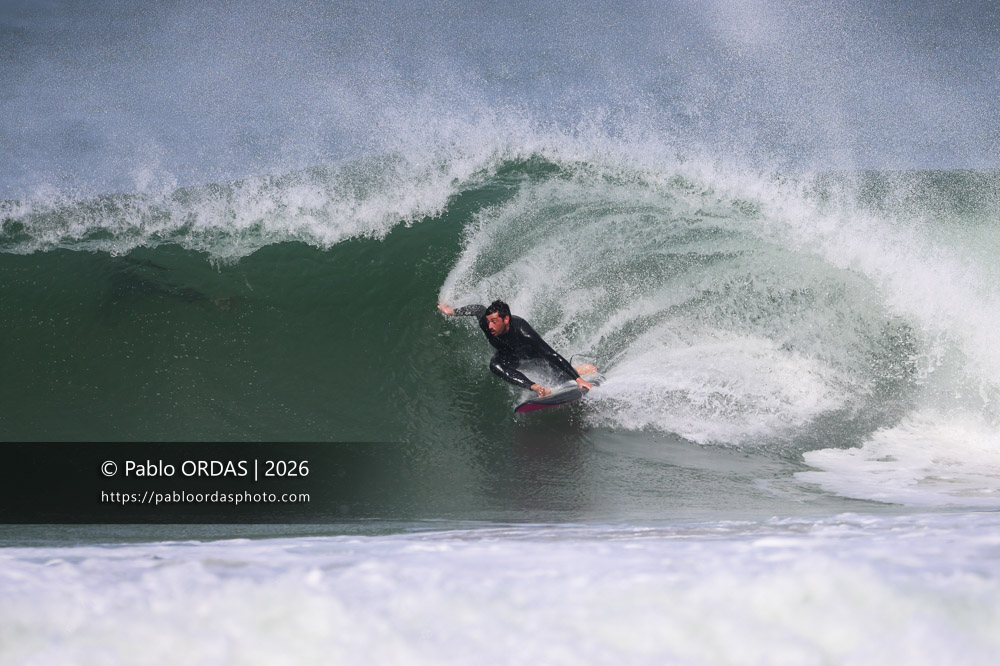 Lucas Espil, pendant la session du 2 mars 2026 à Anglet, France (Photo Pablo ORDAS)