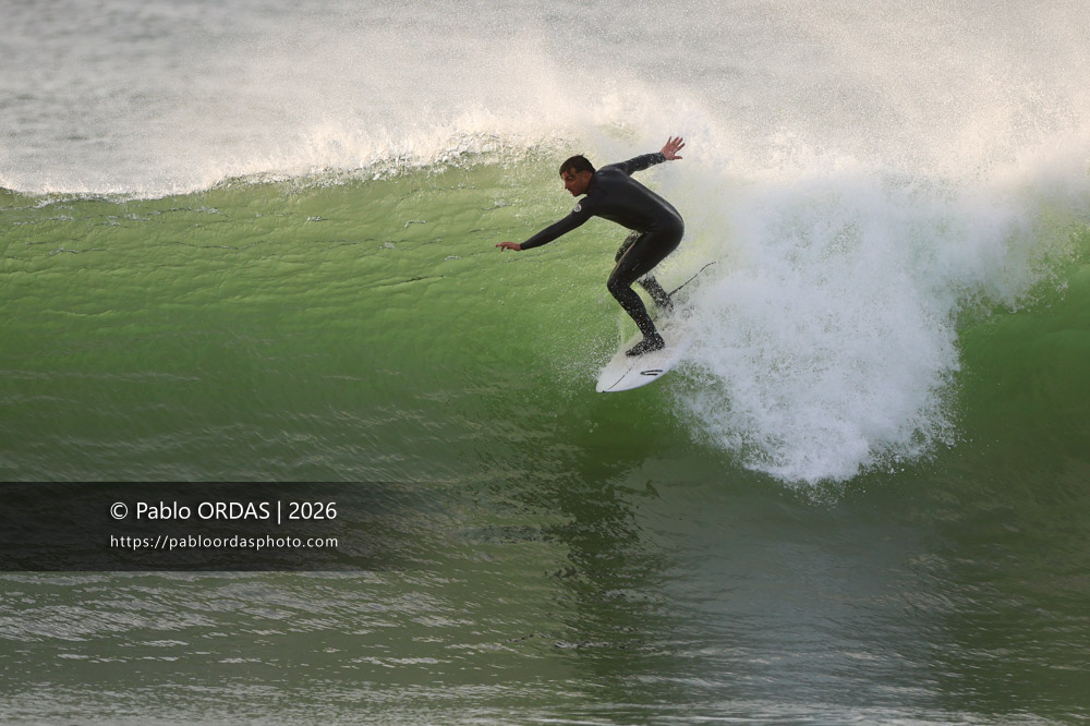 Tom Juniver, pendant la session du 2 mars 2026 à Anglet, France (Photo Pablo ORDAS)