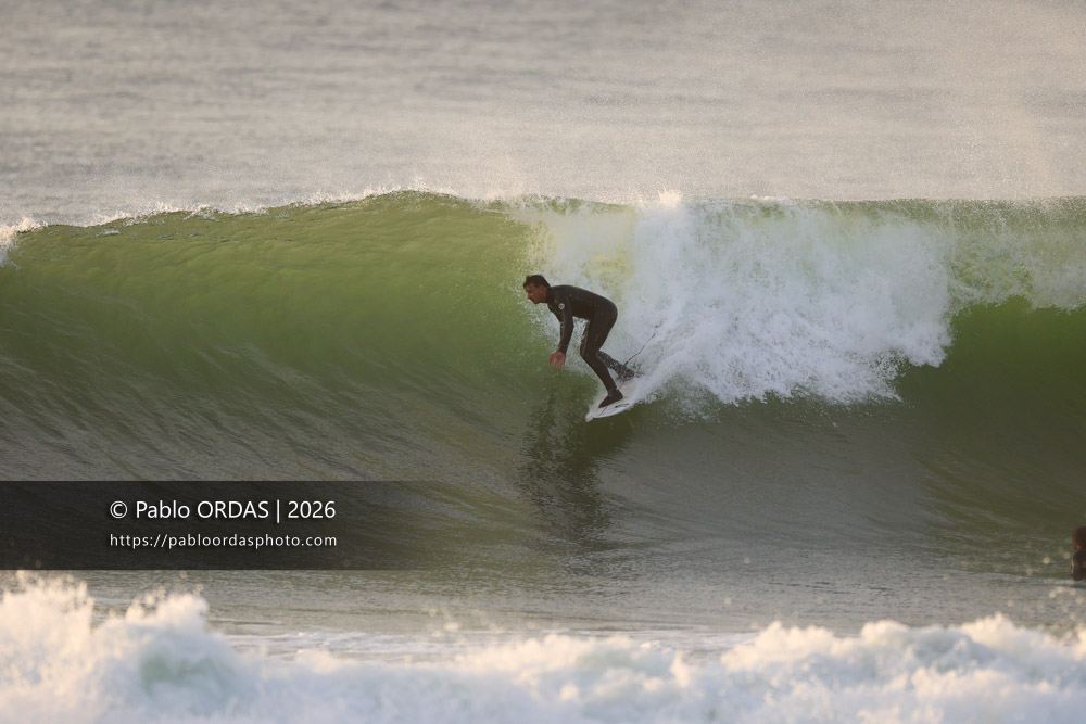 Tom Juniver, pendant la session du 2 mars 2026 à Anglet, France (Photo Pablo ORDAS)