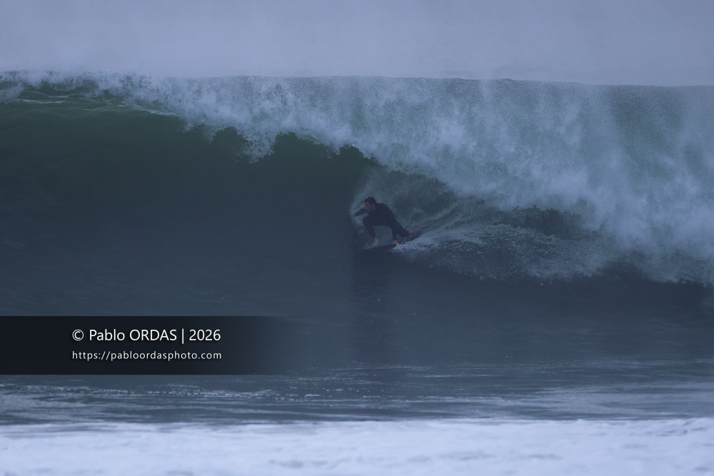 Lucas Espil, pendant la session du 3 mars 2026 à Anglet, France (Photo Pablo ORDAS)