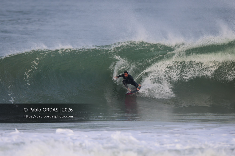 Lucas Espil, pendant la session du 4 mars 2026 à Anglet, France (Photo Pablo ORDAS)