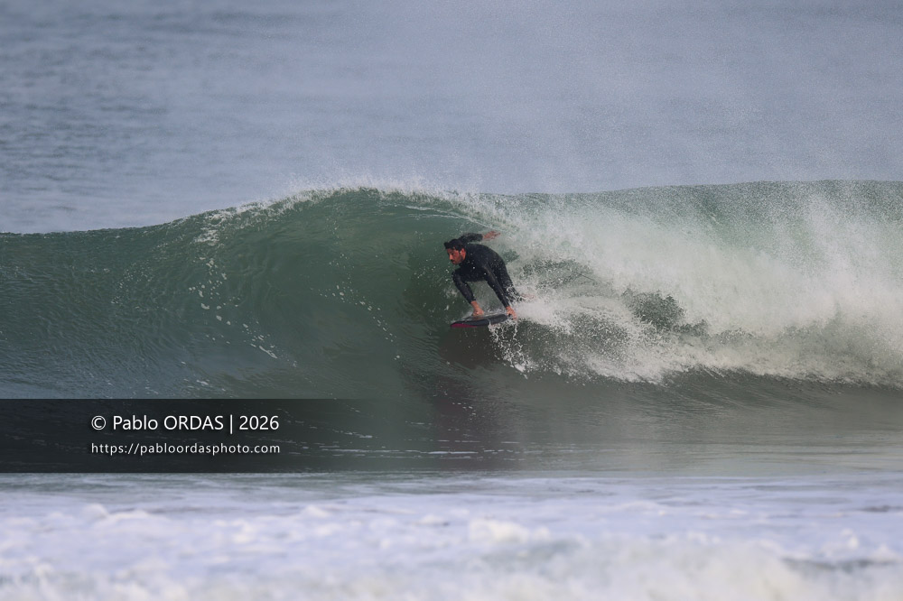 Lucas Espil, pendant la session du 4 mars 2026 à Anglet, France (Photo Pablo ORDAS)