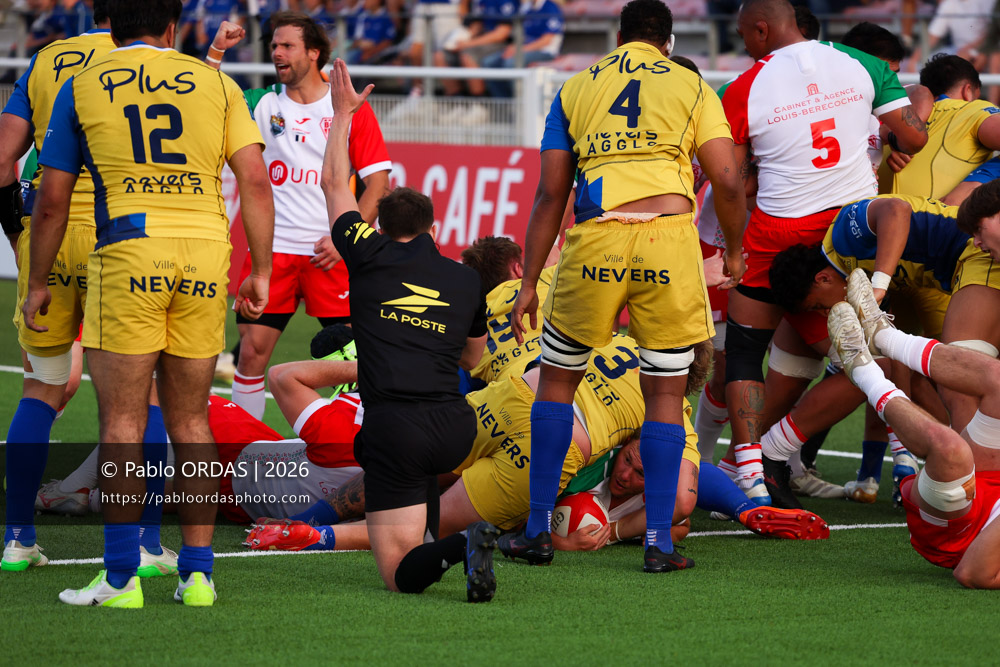 Clément Martinez, lors du match de Pro D2 entre le Biarritz olympique et Nevers, le 10 avril 2026 au stade Aguiléra de Biarritz, France (Photo Pablo ORDAS)