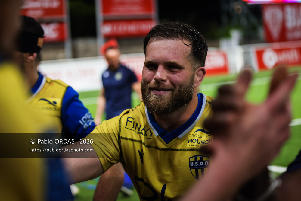 Zak Farrance, lors du match de Pro D2 entre le Biarritz olympique et Nevers, le 10 avril 2026 au stade Aguiléra de Biarritz, France (Photo Pablo ORDAS)