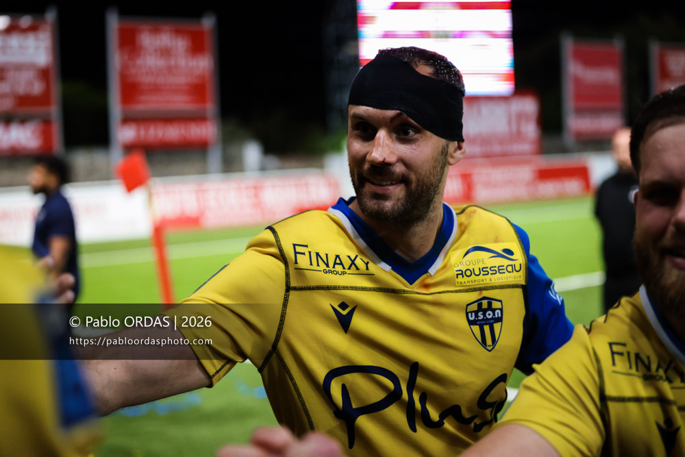 Julien Kazubek, lors du match de Pro D2 entre le Biarritz olympique et Nevers, le 10 avril 2026 au stade Aguiléra de Biarritz, France (Photo Pablo ORDAS)